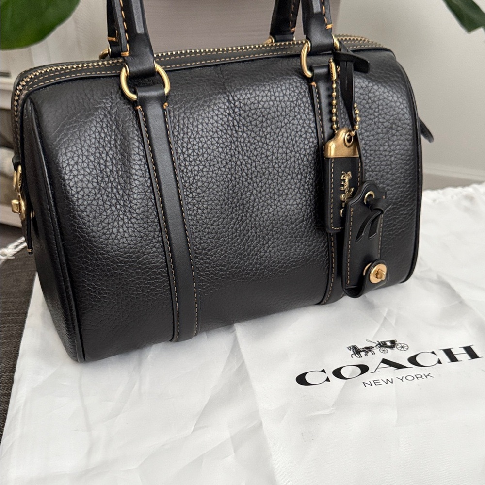Coach ruby Black Leather Duffel Bag